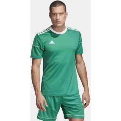 KOSZULKA PIŁKARSKA ADIDAS PERFORMANCE (L). Zielone koszulki męskie Adidas, m, bez wzorów, z materiału, bez kołnierzyka, bez rękawów. W wyprzedaży za 59,99 zł.