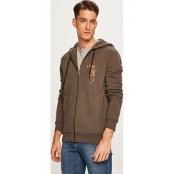 Trussardi Jeans - Bluza. Szare bluzy męskie s, z nadrukiem, z bawełny, z kapturem. W wyprzedaży za 299,90 zł.