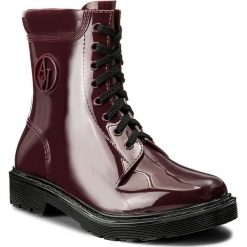 Kalosze ARMANI JEANS - 925118 7A678 02692 Burgundy. Czerwone buty zimowe damskie marki Armani Jeans, z jeansu. W wyprzedaży za 309,00 zł.