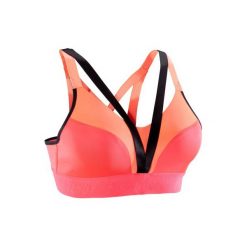 Stanik fitness kardio 500. Czerwone biustonosze sportowe damskie marki DOMYOS, z elastanu. Za 59,99 zł.