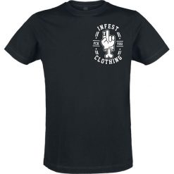 Infest Clothing Any Questions T-Shirt czarny. Białe t-shirty męskie z nadrukiem marki KALENJI, m, z elastanu, z dekoltem na plecach. Za 80,99 zł.