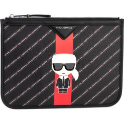 Saszetka Karl Lagerfeld 96KW3215. Czarne torebki klasyczne damskie KARL LAGERFELD, bez wzorów, bez dodatków. W wyprzedaży za 379,00 zł.