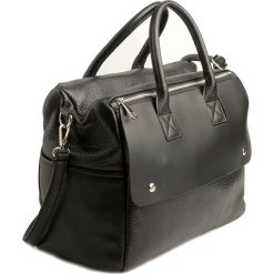 Torebki klasyczne damskie: Skórzana torebka w kolorze czarnym – 34 x 24 x 18 cm