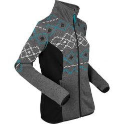 Bluza rozpinana z polaru, długi rękaw bonprix dymny szary. Szare bluzy damskie bonprix, bez wzorów, z polaru, z długim rękawem, długie, bez kaptura. Za 129,99 zł.
