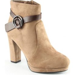Botki damskie lity: Botki w kolorze khaki