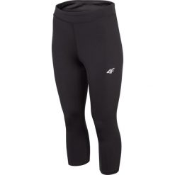 Legginsy treningowe damskie SPDF301 - głęboka czerń. Czarne legginsy sportowe damskie marki 4f, s, z materiału, na fitness i siłownię. Za 69,99 zł.