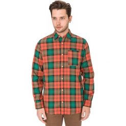 Jack & Jones Jeff Koszula Zielony Pomarańczowy. Pomarańczowe koszule męskie Jack & Jones, l, w kratkę, z bawełny, bez kołnierzyka, z długim rękawem. Za 131,95 zł.
