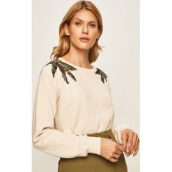 Patrizia Pepe - Bluza. Białe bluzy damskie Patrizia Pepe, s, z aplikacjami, z bawełny, bez rękawów, bez kaptura. W wyprzedaży za 359,90 zł.
