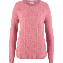 Sweter bonprix dymny różowy. Różowe swetry damskie bonprix, bez wzorów, bez rękawów, bez kaptura. Za 37,99 zł.