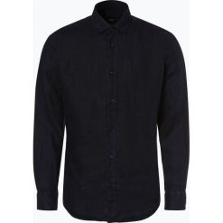 BOSS Casual - Męska koszula lniana – Relegant_1, niebieski. Niebieskie koszule męskie marki BOSS Casual, m, bez wzorów, casualowe, bez kołnierzyka, bez rękawów. Za 495,95 zł.