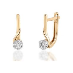 Kolczyki - , Brylant 0,14ct. Żółte kolczyki damskie marki W.KRUK, z brylantem, złote. Za 2190,00 zł.