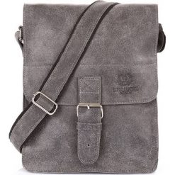 Skórzana torba męska vintage Paolo Peruzzi GA322 szara - Szary. Szare torby męskie skórzane Paolo Peruzzi, w paski, ze skóry, vintage. Za 289,99 zł.