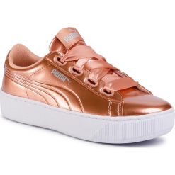 Sneakersy PUMA - Vikky Platform Ribbon P 366419 05 Dusty Coral/Dusty Colal. Pomarańczowe sneakersy damskie Puma, ze skóry ekologicznej. Za 299,99 zł.