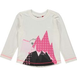 Koszulka "Thea 606" w kolorze kremowym. Białe bluzki dziewczęce z długim rękawem LEGO Wear, z materiału, z okrągłym kołnierzem. W wyprzedaży za 49,95 zł.