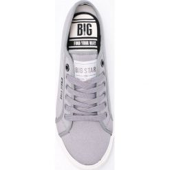 Big Star - Tenisówki. Szare trampki i tenisówki damskie BIG STAR, bez wzorów, z materiału, na sznurówki. W wyprzedaży za 79,90 zł.