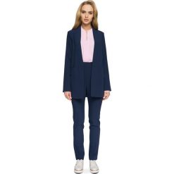 BLANCHE Żakiet blezer bez zapięcia - granatowy. Niebieskie żakiety damskie Stylove, s, bez wzorów, z elastanu, bez rękawów. W wyprzedaży za 160,00 zł.