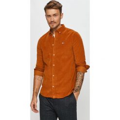 Tommy Jeans - Koszula bawełniana. Żółte koszule męskie Tommy Jeans, s, bez wzorów, z bawełny, casualowe, button down, z długim rękawem. Za 359,90 zł.