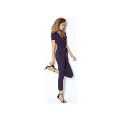 Kombinezon Carllo. Niebieskie kombinezony damskie z printem marki Wow fashion, z elastanu, z kopertowym dekoltem, z krótkim rękawem, krótkie. Za 279,00 zł.