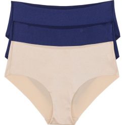 Figi: Figi „panty” cięte laserowo (3 pary) bonprix niebiesko-cielisty