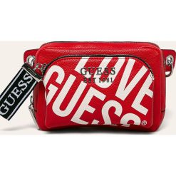 Guess Jeans - Nerka. Czarne nerki damskie w paski, z bawełny, małe. Za 459,90 zł.