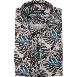 Bawełniana Koszula z Długim Rękawem -GRZEGORZ MODA MĘSKA- Taliowana, w Liście, Monstera KSDWGRZEG0020monstera. Koszule męskie m, z bawełny, eleganckie. Za 129,00 zł.