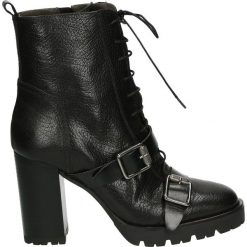 Botki - 4746 V-I NERO. Czarne botki damskie skórzane Venezia. Za 549,00 zł.