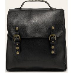 Answear - Plecak. Czarne plecaki damskie ANSWEAR, bez wzorów, ze skóry ekologicznej, eleganckie. Za 129,90 zł.