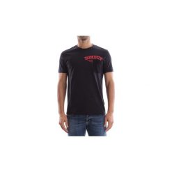T-shirty z krótkim rękawem Dondup US253 JF194U. Niebieskie t-shirty męskie Dondup, xl, bez wzorów, bez kołnierzyka, krótkie. Za 214,87 zł.