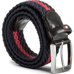 Pasek Męski TOMMY HILFIGER - Adan Stp Belt 3.5 AM0AM03318 85 901. Czerwone paski męskie TOMMY HILFIGER, w paski, z materiału. W wyprzedaży za 149,00 zł.
