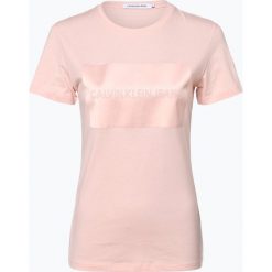 Calvin Klein Jeans - T-shirt damski, różowy. Czerwone t-shirty damskie Calvin Klein Jeans, s, z aplikacjami, z jeansu. Za 179,95 zł.