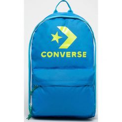 Converse - Plecak. Niebieskie plecaki męskie Converse, z nadrukiem, z poliesteru. W wyprzedaży za 59,90 zł.