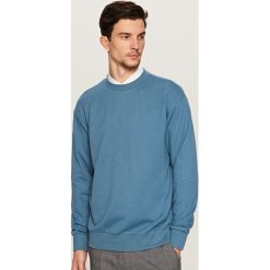 Gładka bluza basic - Turkusowy. Niebieskie bluzy męskie Reserved, s, bez wzorów, bez kołnierzyka, bez rękawów, bez kaptura. Za 79,99 zł.