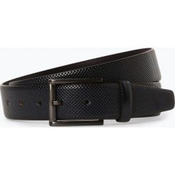 Monti - Męski pasek skórzany, niebieski. Niebieskie paski męskie Monti, w paski. Za 129,95 zł.