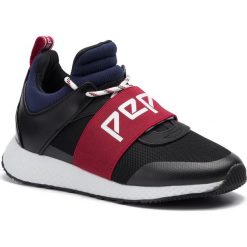 Sneakersy PEPE JEANS - Koko Archi PLS30932 Black 999. Czarne półbuty damskie Pepe Jeans, na co dzień, bez wzorów, z jeansu, bez obcasa, na płaskiej podeszwie, bez zapięcia. W wyprzedaży za 219,00 zł.