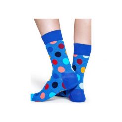 Skarpetki Happy Socks - Big Dot (BDO01-6002). Niebieskie skarpetki męskie Happy Socks, w kolorowe wzory, z bawełny. Za 34,90 zł.