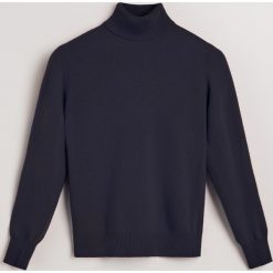 Sweter z wełny merino i kaszmiru - Granatowy. Niebieskie swetry damskie Reserved, s, bez wzorów, z wełny, bez rękawów, bez kaptura. Za 299,99 zł.
