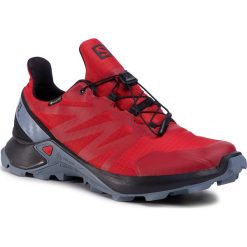 Buty SALOMON - Supercross Gtx GORE-TEX 409178 28 V0 Barbados Cherry/Black/Flint Stone. Czerwone buty sportowe męskie Salomon, z tworzywa sztucznego, bez zapięcia, do biegania, gore-tex. W wyprzedaży za 399,00 zł.