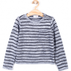 Sweter. Szare swetry dziewczęce marki CHIC UNIQUE, z bawełny. Za 24,90 zł.