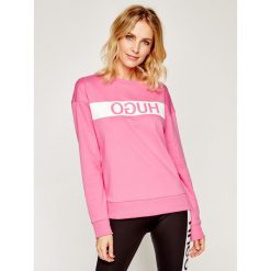 Bluza Hugo Nacita 50433175. Niebieskie bluzy damskie HUGO, l, bez wzorów, z bawełny, bez rękawów, bez kaptura. W wyprzedaży za 299,00 zł.