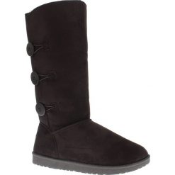 Buty zimowe damskie: Kozaki „Flocon” w kolorze czarnym