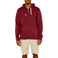 Bluza w kolorze bordowym. Czerwone bluzy męskie Esprit Man, xs, bez wzorów, z bawełny, z kapturem, bez rękawów, bez kaptura. W wyprzedaży za 109,95 zł.