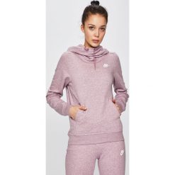 Nike - Bluza. Różowe bluzy damskie Nike, m, z nadrukiem, z bawełny, bez rękawów, z kapturem. Za 219,90 zł.