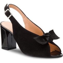 Sandały SERGIO BARDI - Ampezzo SS127347218GM 601. Czarne klapki damskie Sergio Bardi, bez wzorów, ze skóry, bez obcasa, na obcasie. W wyprzedaży za 209,00 zł.