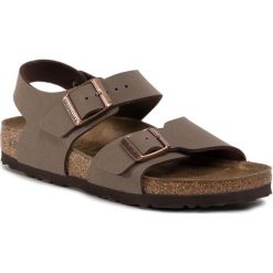 Sandały BIRKENSTOCK - New York Kids Bs 0087783 D Mocha. Pomarańczowe sandały chłopięce Birkenstock, ze skóry ekologicznej, bez zapięcia. Za 199,00 zł.