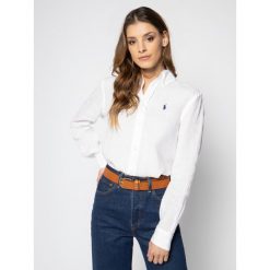 Koszula Polo Ralph Lauren 211780673. Białe koszulki damskie polo Polo Ralph Lauren, m, bez wzorów, ze lnu, bez rękawów. W wyprzedaży za 459,00 zł.