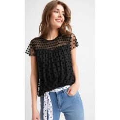 T-shirty damskie: Dwuwarstwowa koszulka w groszki