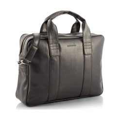 Casual torba męska na ramię laptop ciemny brąz. Szare torby męskie na ramię marki Brødrene, ze skóry, na ramię. Za 199,90 zł.