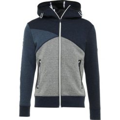 Superdry GYM TECH SPLICED ZIPHOOD Bluza rozpinana midnight navy marl/black. Niebieskie bejsbolówki męskie Superdry, m, z bawełny. Za 419,00 zł.