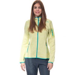 Bluza polarowa w kolorze żółtym. Żółte bluzy damskie CMP, bez wzorów, z dzianiny, bez rękawów, bez kaptura. W wyprzedaży za 129,95 zł.