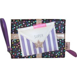 Puzderka: Kopertówka „Pompom Tutti Spotty” w kolorze czarnym ze wzorem – 16 x 11 x 5,5 cm